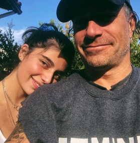 Christian Carino with his daughter